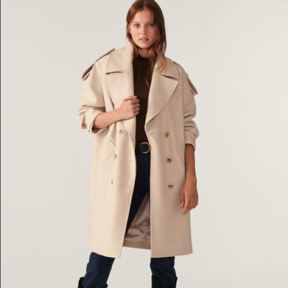 NEW BA&SH Paris Toni’s cream coat current season